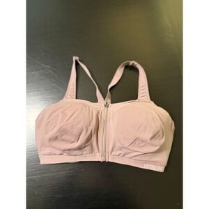Victoria Sport Front Zip High Impact Sports Bra Underwire Mauve Pink 40DD